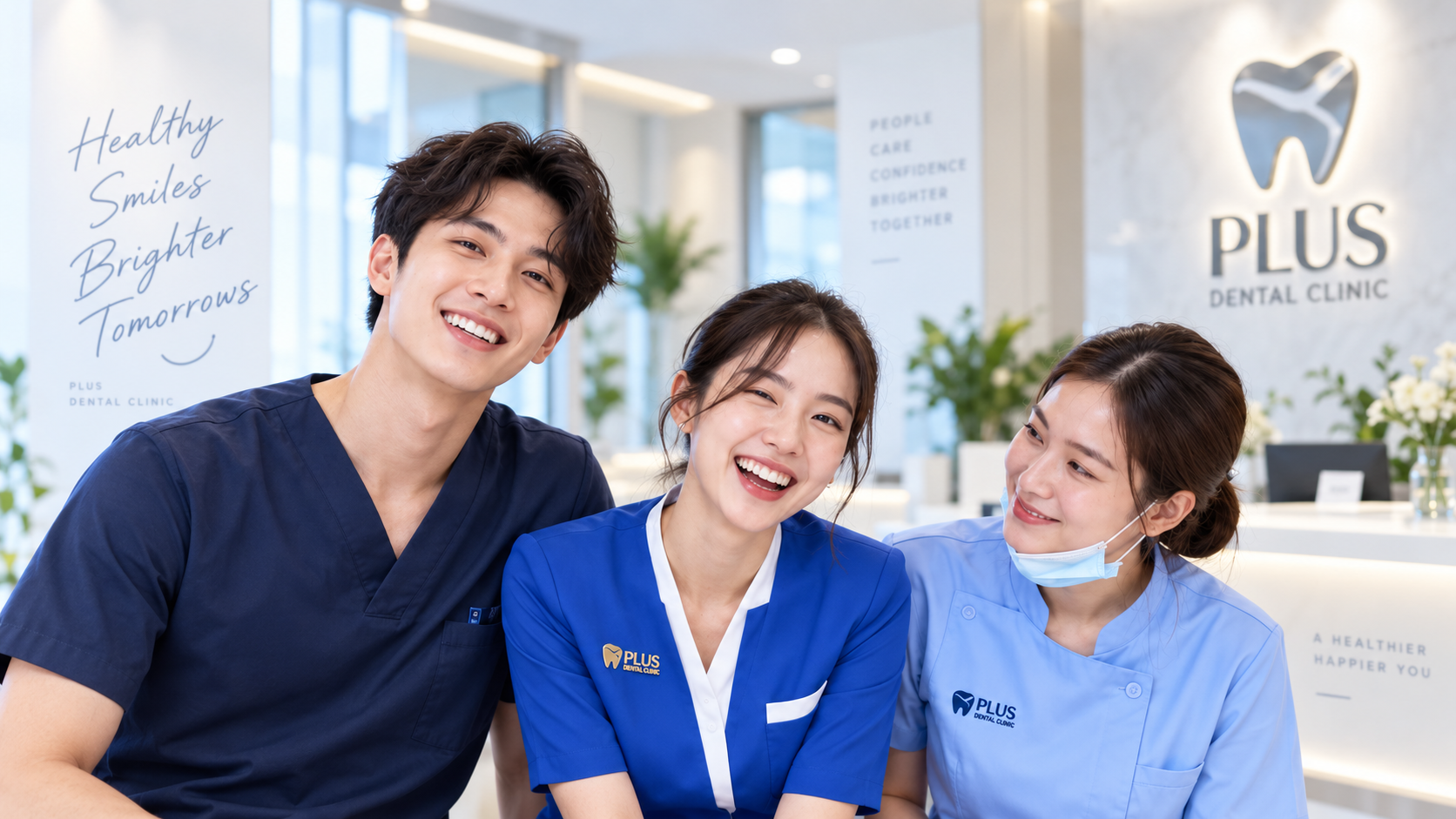 ทีม PLUS Dental Clinic ยิ้มต้อนรับ